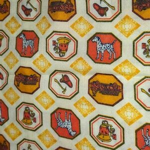 Super RARE Vintage "FIREGARD" by M. Lowenstein & Sons, INC. Cotton Sewing Fabric